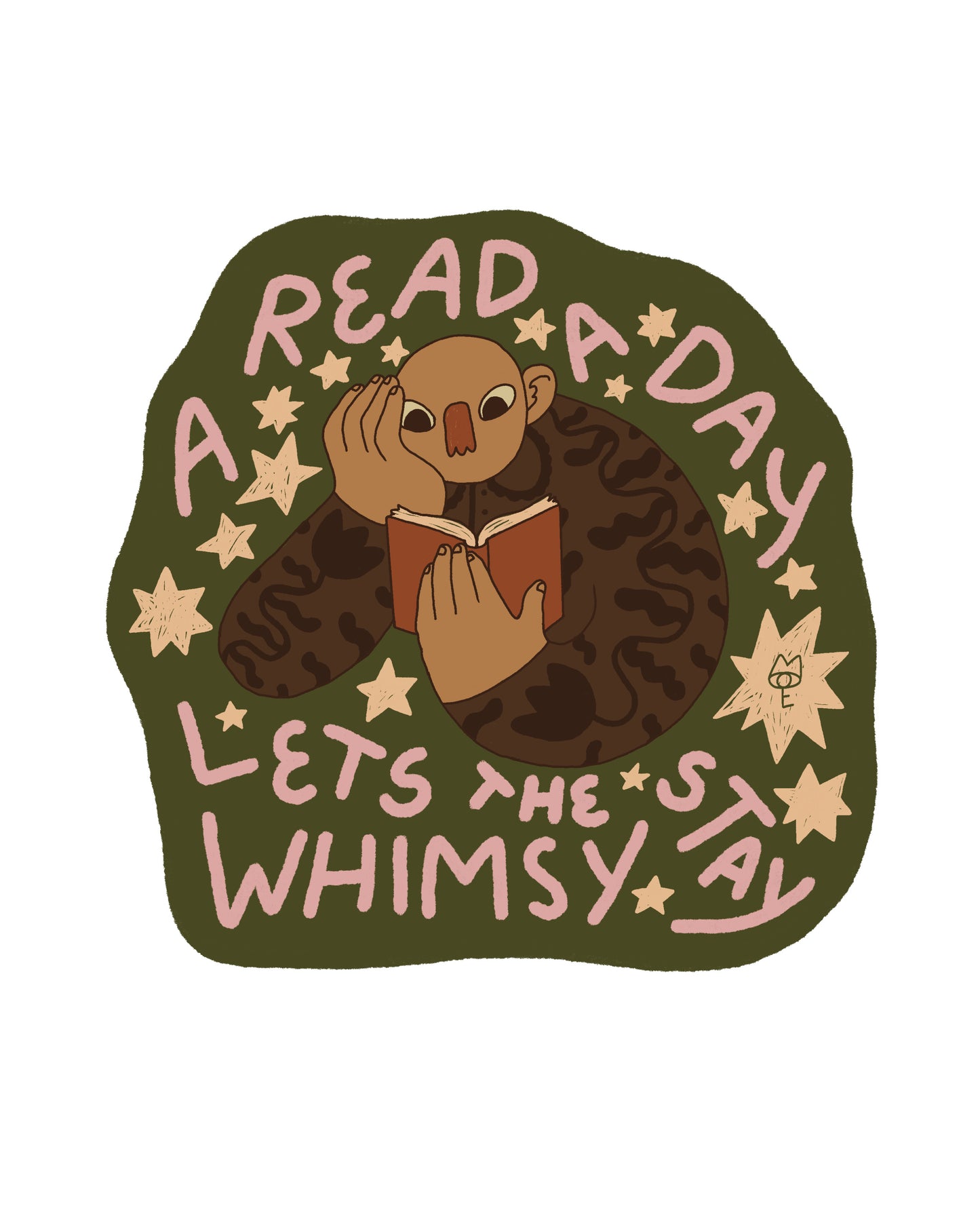 A Book a Day Lets the Whimsy Stay Sticker