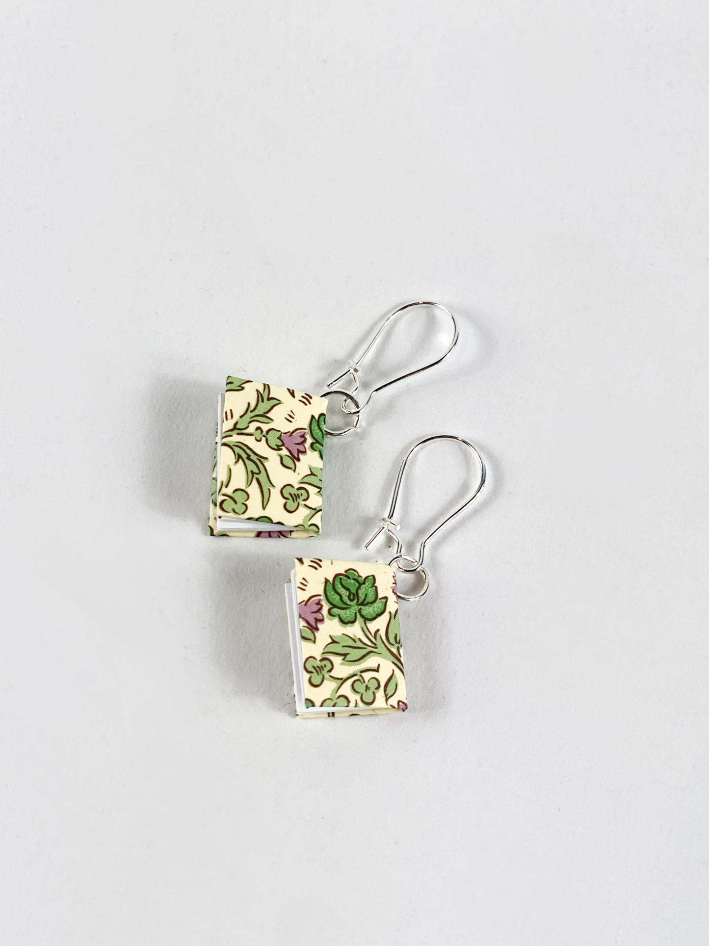 Book Earrings Thistle