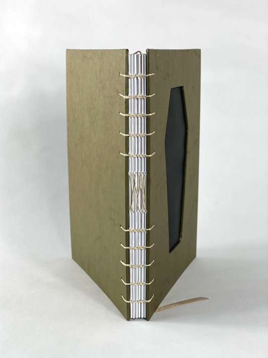 Green Coffin - A5 coptic stitch book