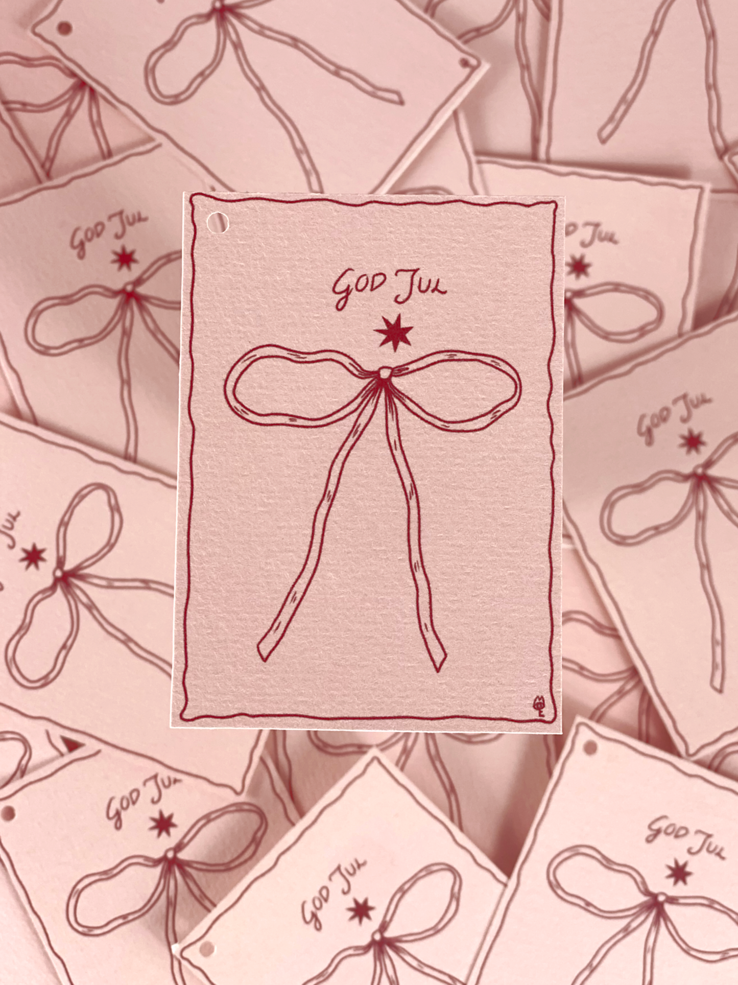 God Jul Ribbon Print + Gift Tag