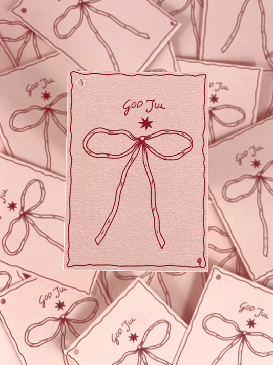 God Jul Ribbon Print + Gift Tag
