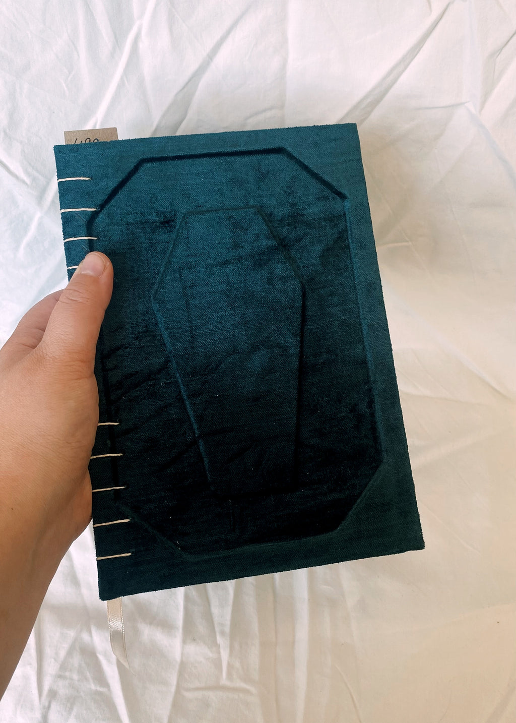 Turquoise Velvet - A5 Coptic stitch book