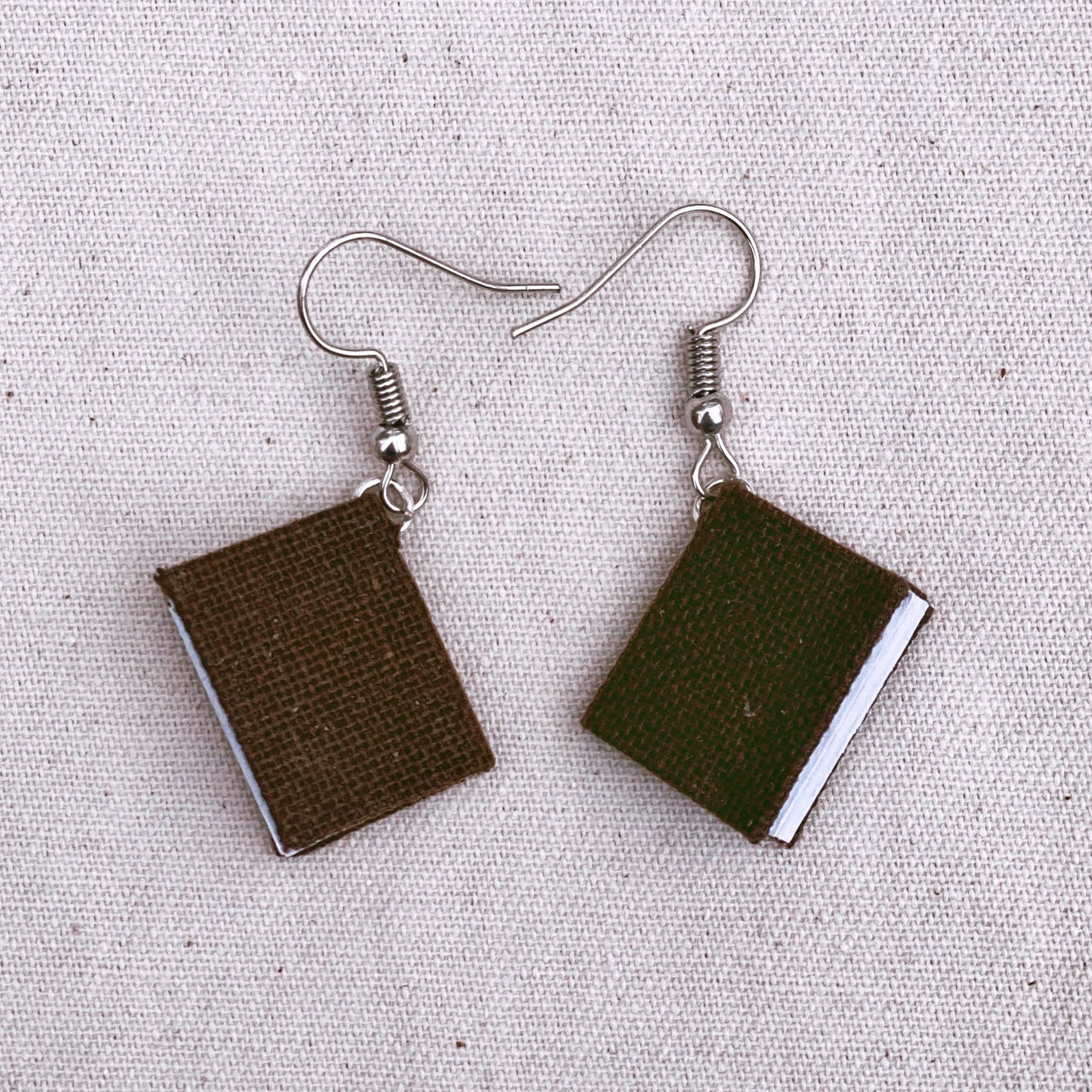 Brown Book Earrings S