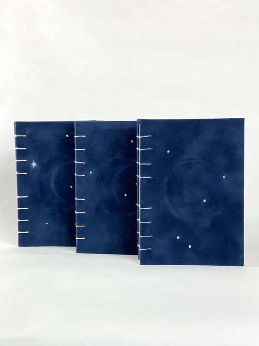 moon - coptic stitch book