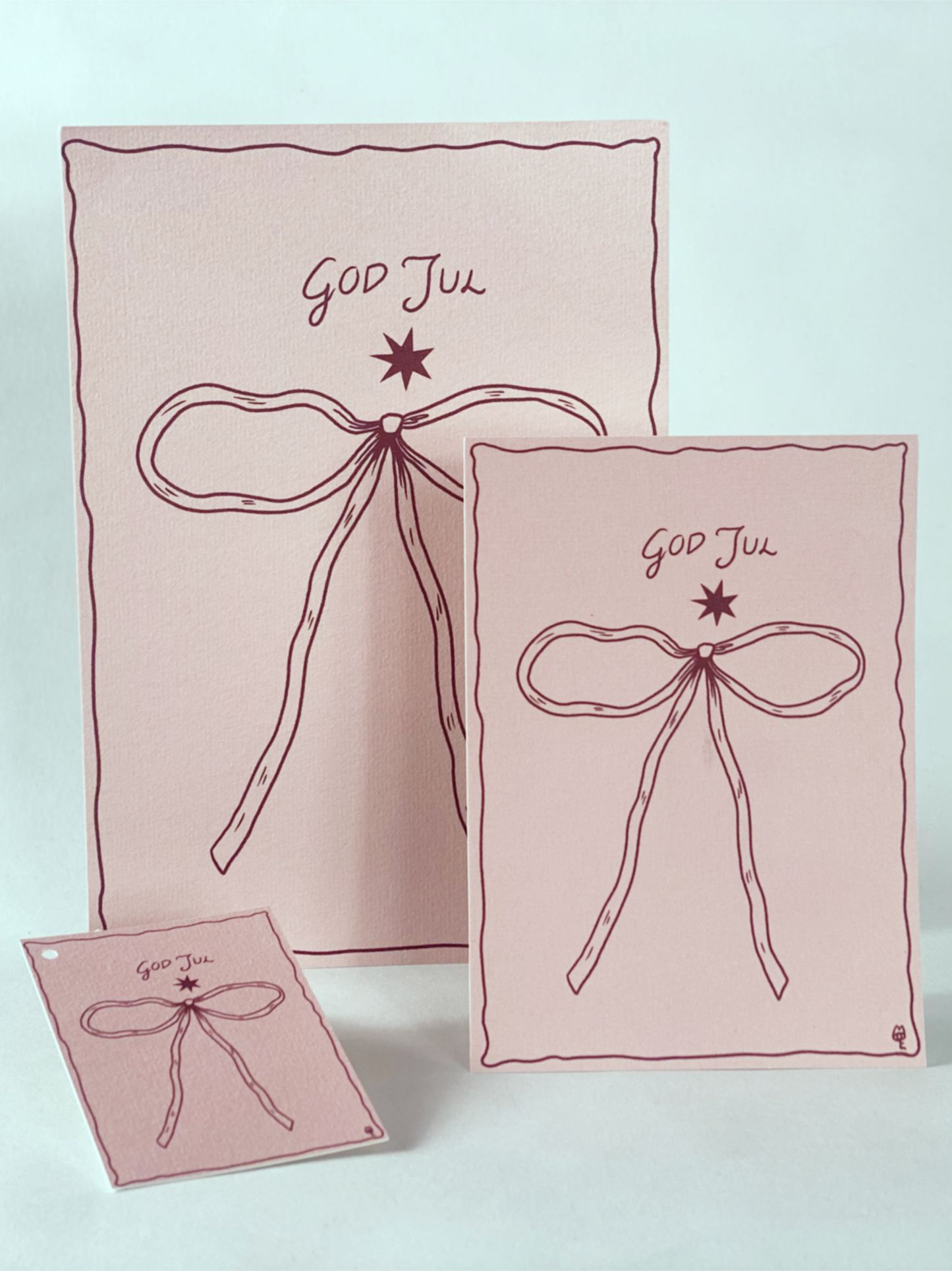 God Jul  Ribbon Print + Gift Tag