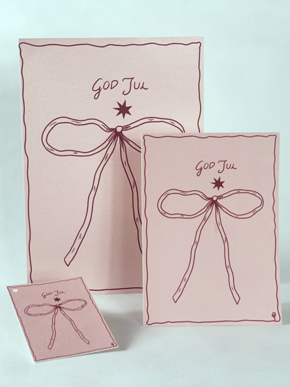 God Jul  Ribbon Print + Gift Tag