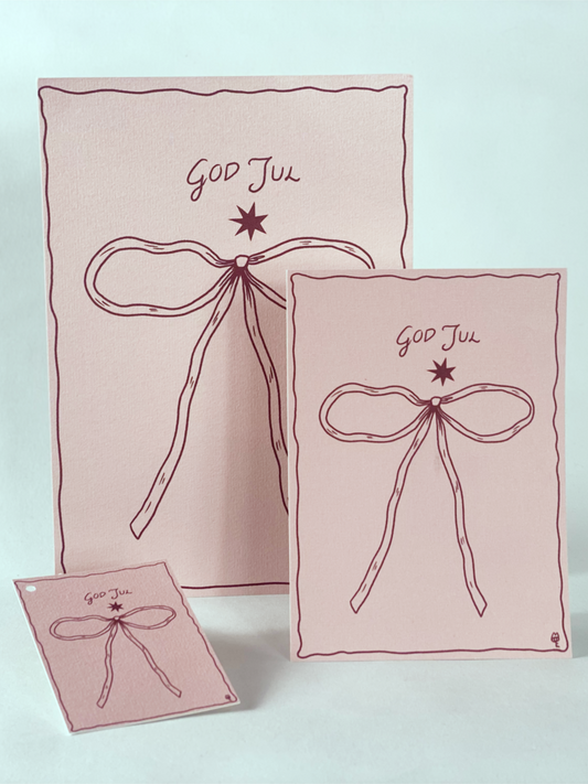 God Jul  Ribbon Print + Gift Tag