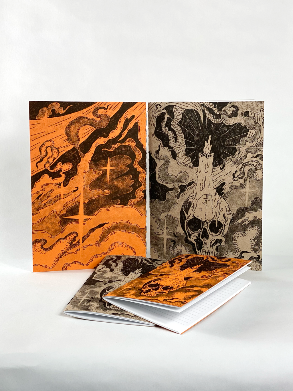 Candle lit skull - booklet