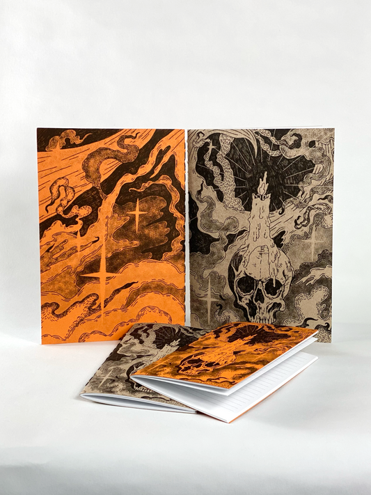 Candle lit skull - booklet